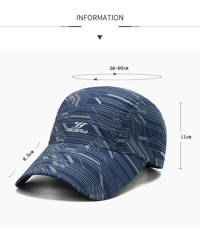 Summer Quick Drying Breathable Ultra-Thin Women Men's Baseball Cap Outdoor Sports Fishing Travel Cycling Climbing Sun Hat A157