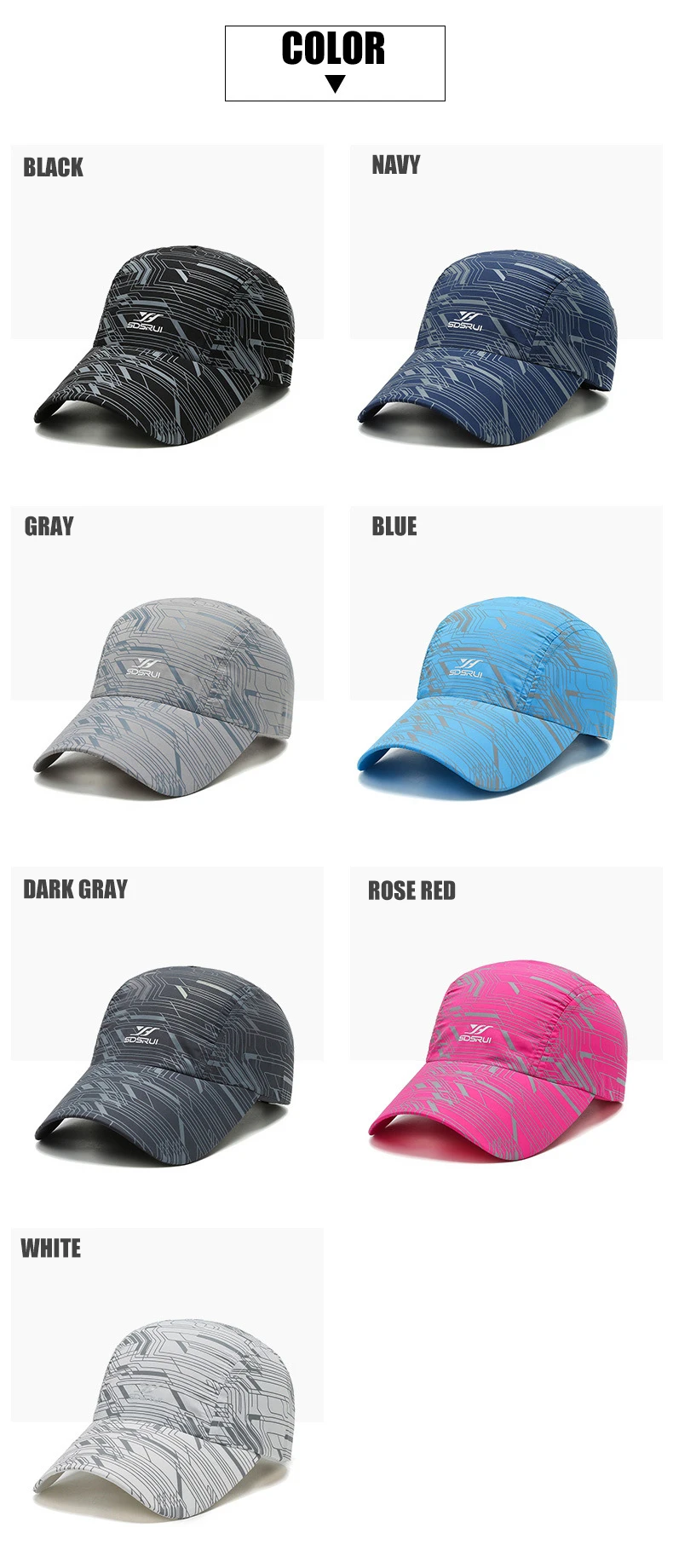 Summer Quick Drying Breathable Ultra-Thin Women Men's Baseball Cap Outdoor Sports Fishing Travel Cycling Climbing Sun Hat A157