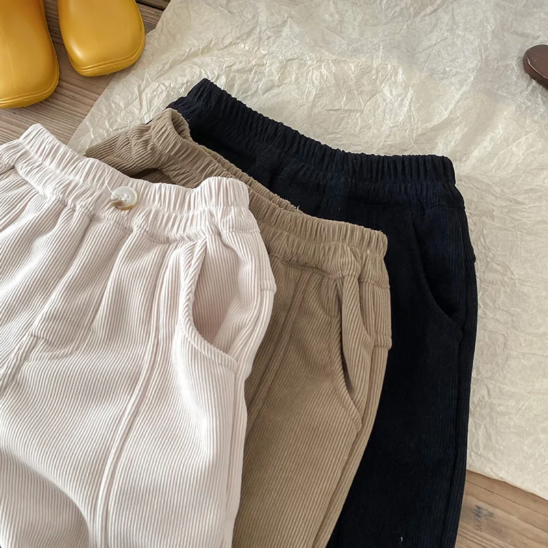 MILANCEL 2026 Spring Autumn Solid Kids Boys Straight Pants Fashion Children Clothing Trousers Brief Jeans for 1-6 Years