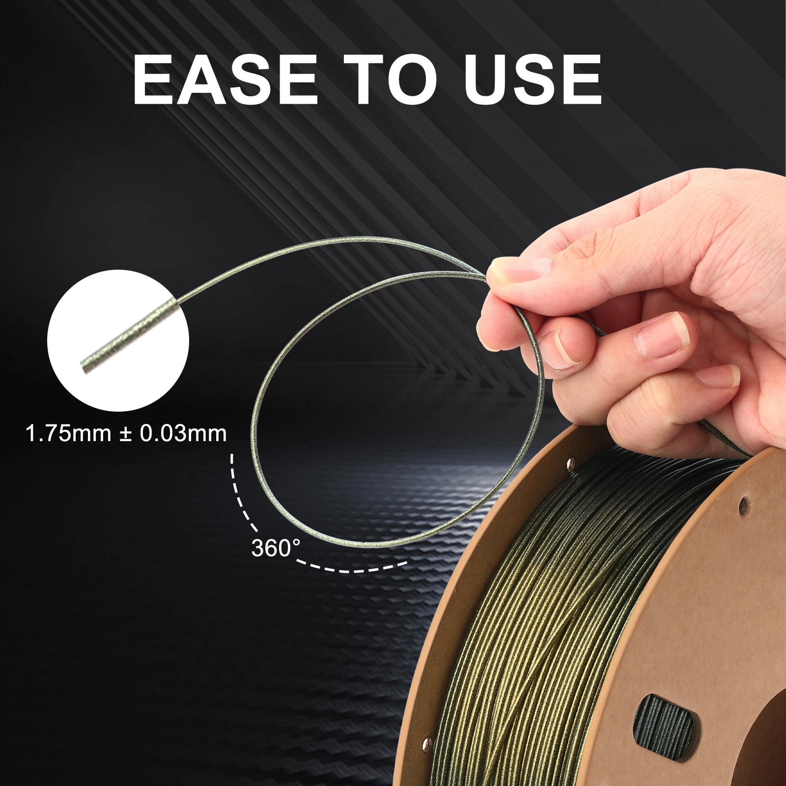 Eryone 3D Printer Glitter Pla Filament For 3D Printer Perfect Spooled(1kg) 1.75mm Sparkly Material High Quality Fast Shipping