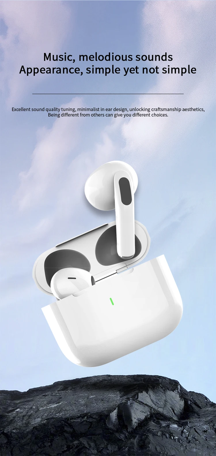 New Air Pro True Wireless Bluetooth Earphones Headphones HiFi Sound Latency ANC Noise Reduction Earbuds for IPhone Android