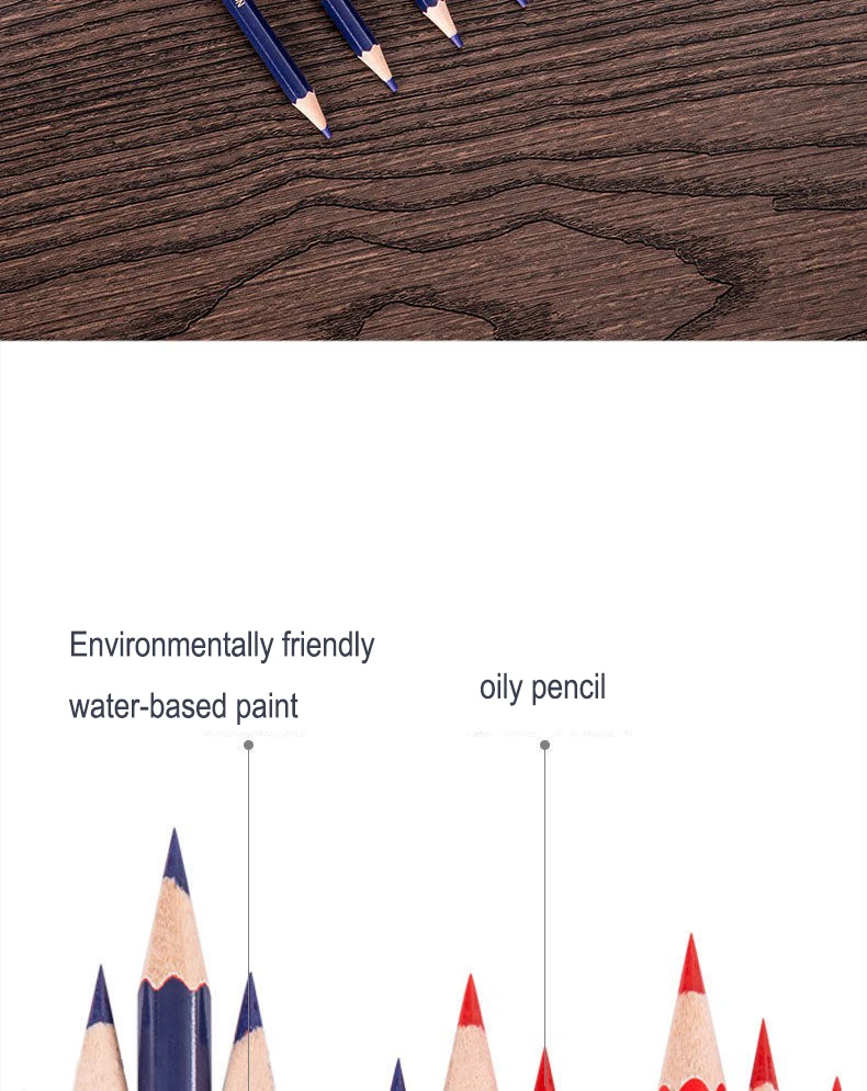 Deli Red Blue Pencil HB Dual Color Pen for Kid's Adult Design Drawing Industrial Engineering Marking Wooden Pencil Stationery
