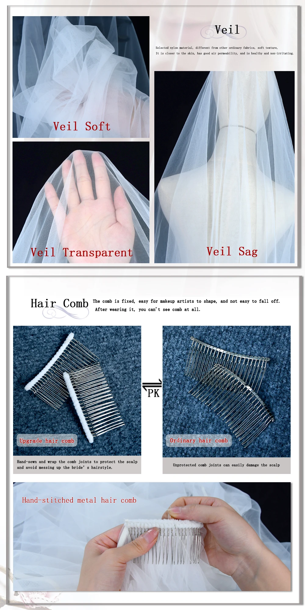 TOPQUEEN VA12 Wedding Mesh Veil Multiple Styles Birdcage Veil with Rhinestones Detachable Blusher Bachelorette Party Accessories