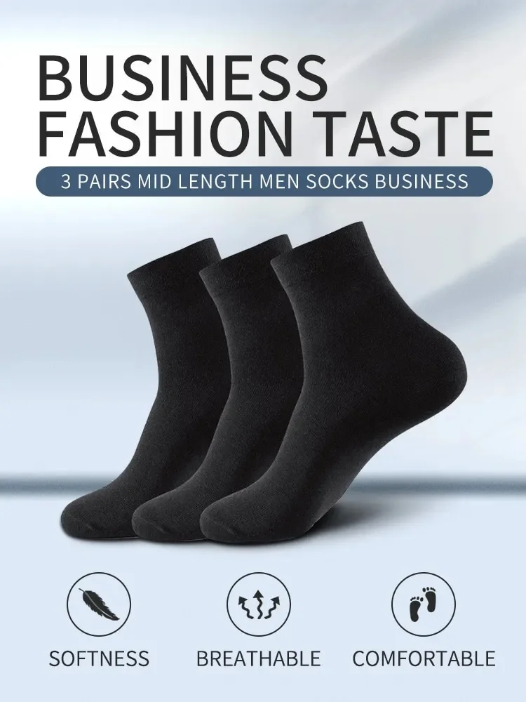 3 Pairs Black Men Socks Cotton For Men Pair Set Long KupiVIP S Underwear Business for Feather Shoes