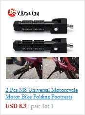 Motorcycle Footpegs CNC Aluminum Motor Bike Universal Folding Footrests Foot Pegs Premium Rear Foot Pedals Frepose Pieds Moto