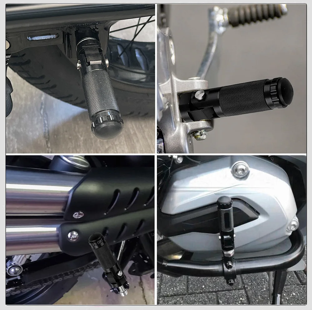 Motorcycle Footpegs CNC Aluminum Motor Bike Universal Folding Footrests Foot Pegs Premium Rear Foot Pedals Frepose Pieds Moto