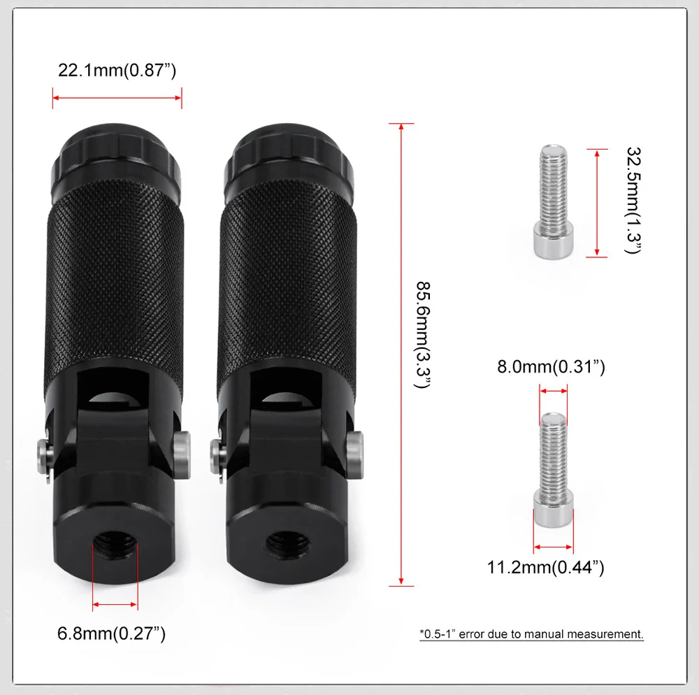 Motorcycle Footpegs CNC Aluminum Motor Bike Universal Folding Footrests Foot Pegs Premium Rear Foot Pedals Frepose Pieds Moto