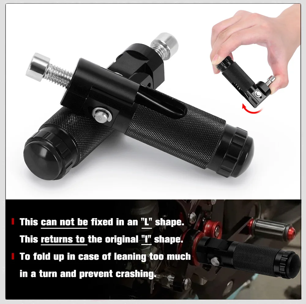 Motorcycle Footpegs CNC Aluminum Motor Bike Universal Folding Footrests Foot Pegs Premium Rear Foot Pedals Frepose Pieds Moto