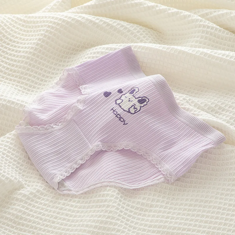New Underwear Women Cute Rabbit Pattern Panties Girls Briefs Sexy Lingeries Cueca Calcinhas Cotton Shorts Underpants Cute Panty