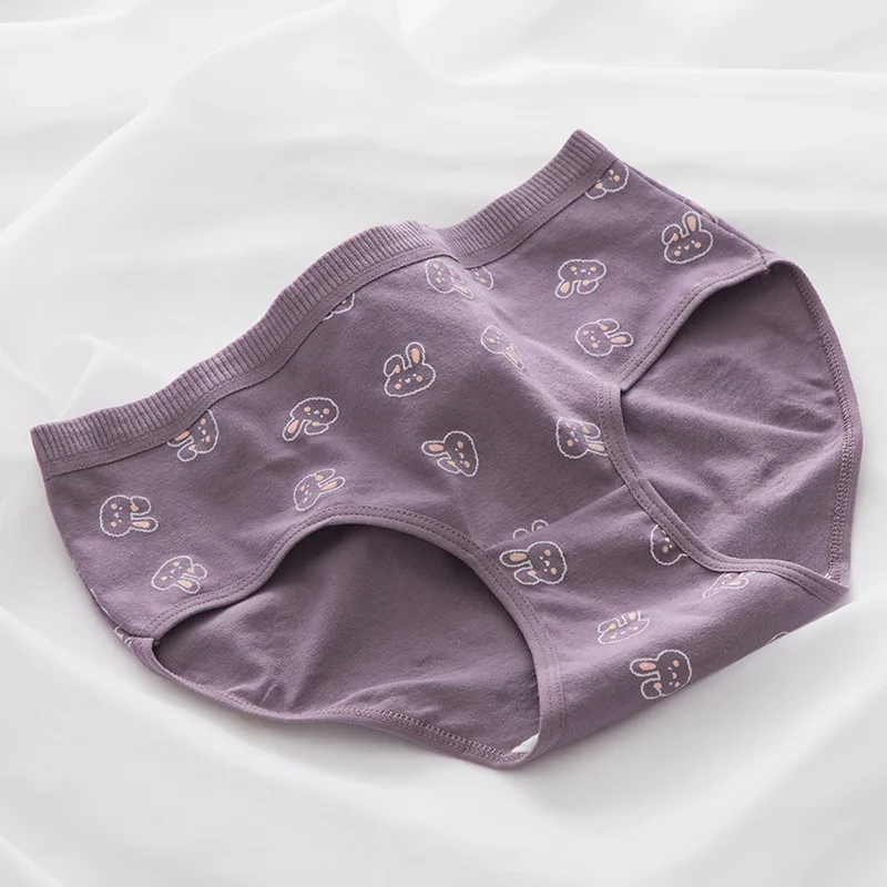 New Underwear Women Cute Rabbit Pattern Panties Girls Briefs Sexy Lingeries Cueca Calcinhas Cotton Shorts Underpants Cute Panty