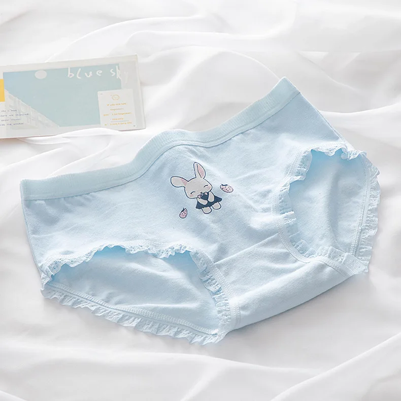 New Underwear Women Cute Rabbit Pattern Panties Girls Briefs Sexy Lingeries Cueca Calcinhas Cotton Shorts Underpants Cute Panty