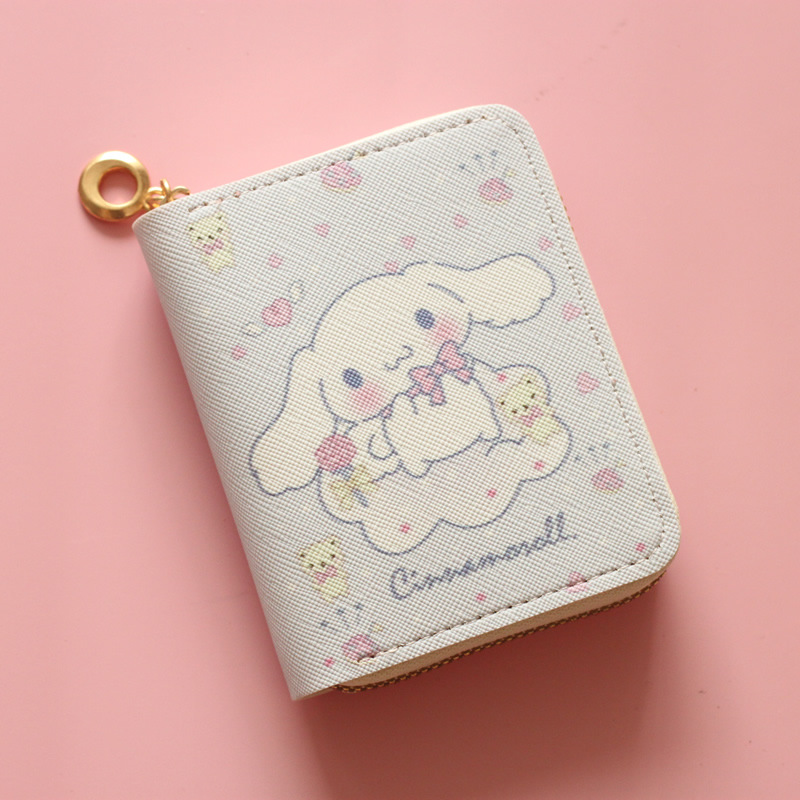 Hello Kitty Kawaii Coin Purses Sanrio My Melody Kuromi Cinnnamoroll Pudding Cute Wallet  Keychain Bags Card Holder Clutch Pouch