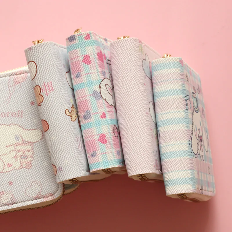 Hello Kitty Kawaii Coin Purses Sanrio My Melody Kuromi Cinnnamoroll Pudding Cute Wallet  Keychain Bags Card Holder Clutch Pouch