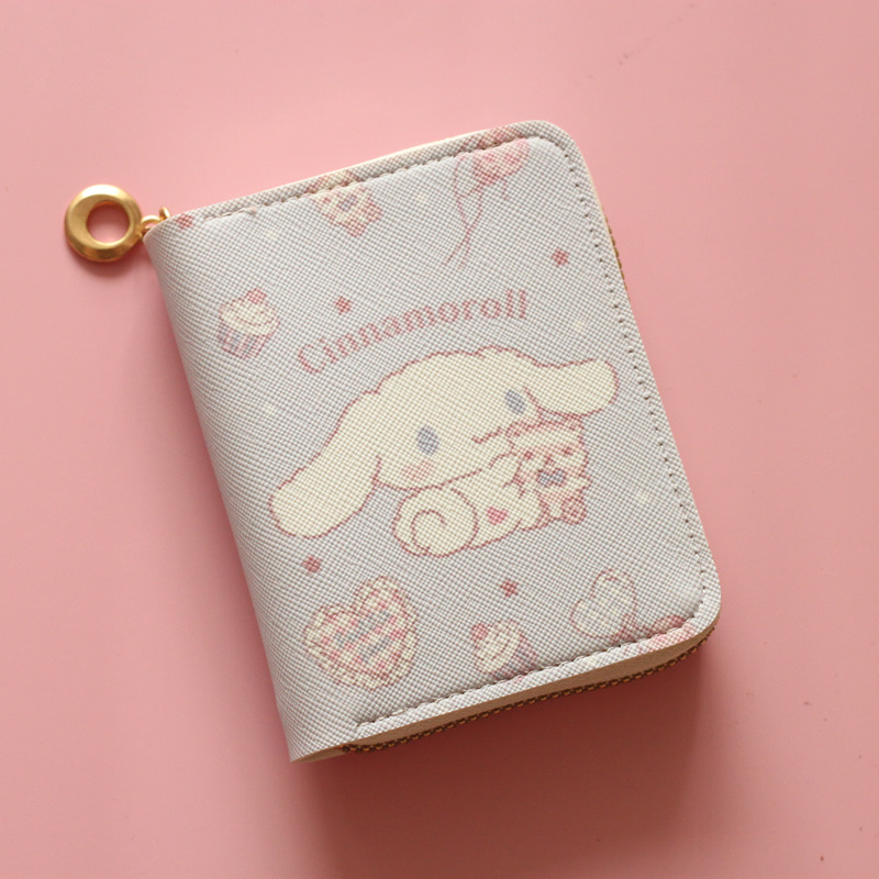 Hello Kitty Kawaii Coin Purses Sanrio My Melody Kuromi Cinnnamoroll Pudding Cute Wallet  Keychain Bags Card Holder Clutch Pouch