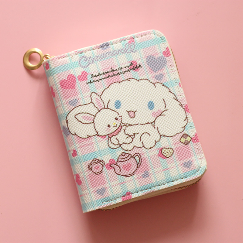 Hello Kitty Kawaii Coin Purses Sanrio My Melody Kuromi Cinnnamoroll Pudding Cute Wallet  Keychain Bags Card Holder Clutch Pouch