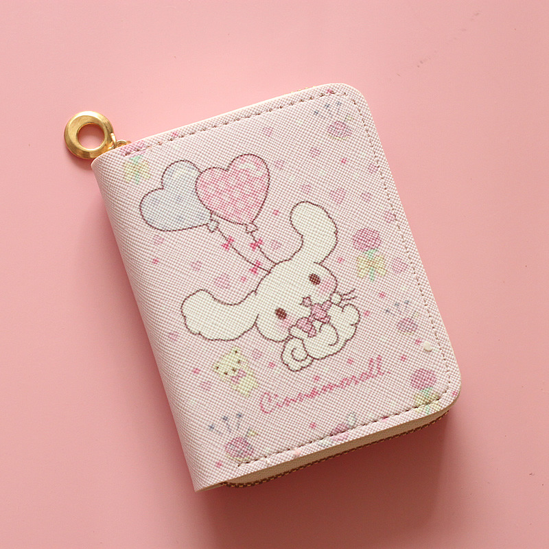 Hello Kitty Kawaii Coin Purses Sanrio My Melody Kuromi Cinnnamoroll Pudding Cute Wallet  Keychain Bags Card Holder Clutch Pouch
