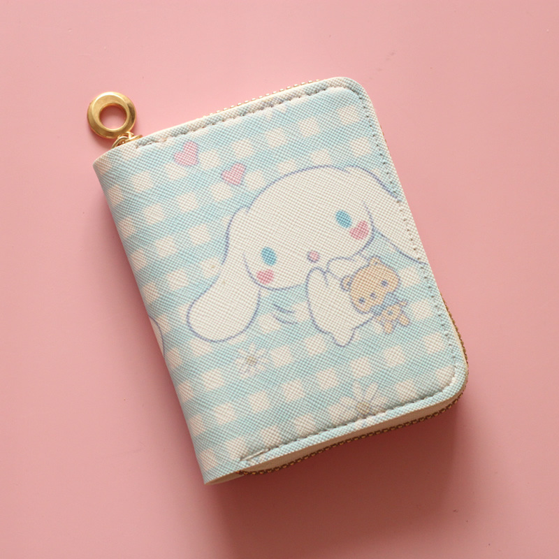 Hello Kitty Kawaii Coin Purses Sanrio My Melody Kuromi Cinnnamoroll Pudding Cute Wallet  Keychain Bags Card Holder Clutch Pouch