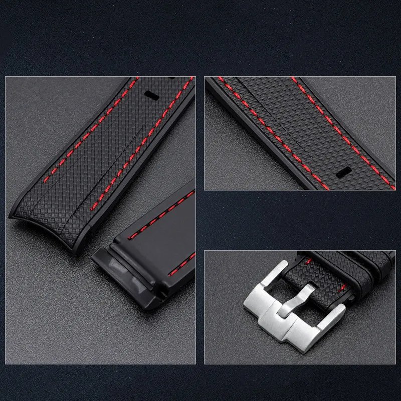 Watch Band for Omega X Swatch Joint MoonSwatch Curved End Diving Silicone Rubber Wrist Bracelet for Water Ghost Strap 20mm