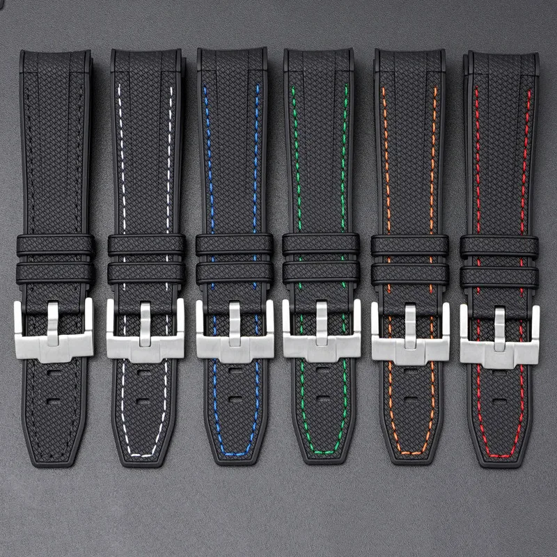 Watch Band for Omega X Swatch Joint MoonSwatch Curved End Diving Silicone Rubber Wrist Bracelet for Water Ghost Strap 20mm