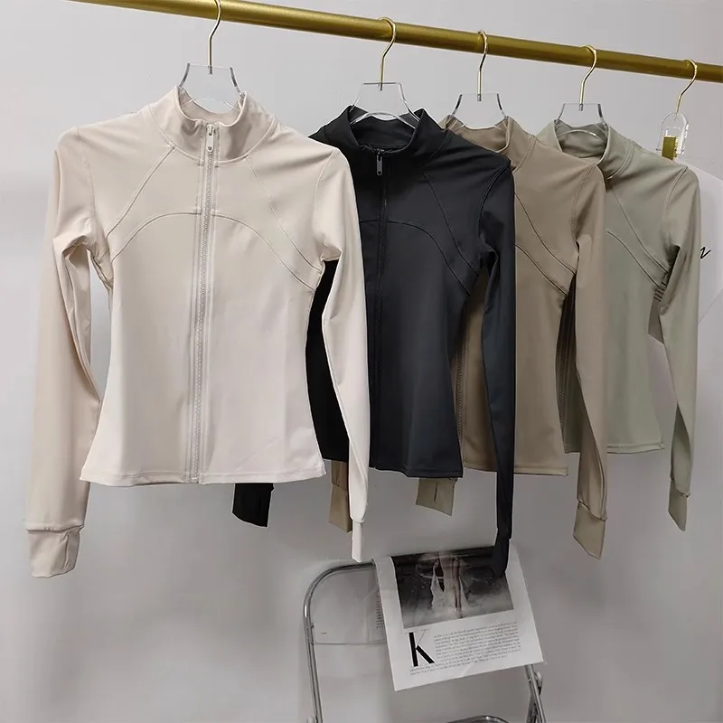 Women's Quick-Drying Long Sleeve Sports Jacket Running Training Fitness Top Gym Workout Sweatshirt - Casual Sports Coat