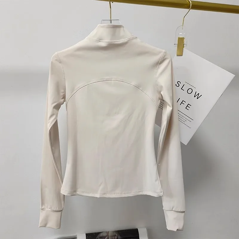 Women's Quick-Drying Long Sleeve Sports Jacket Running Training Fitness Top Gym Workout Sweatshirt - Casual Sports Coat