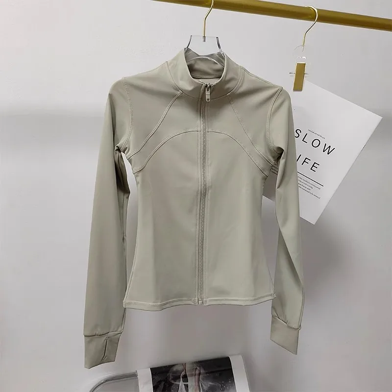 Women's Quick-Drying Long Sleeve Sports Jacket Running Training Fitness Top Gym Workout Sweatshirt - Casual Sports Coat