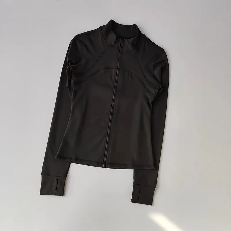Women's Quick-Drying Long Sleeve Sports Jacket Running Training Fitness Top Gym Workout Sweatshirt - Casual Sports Coat
