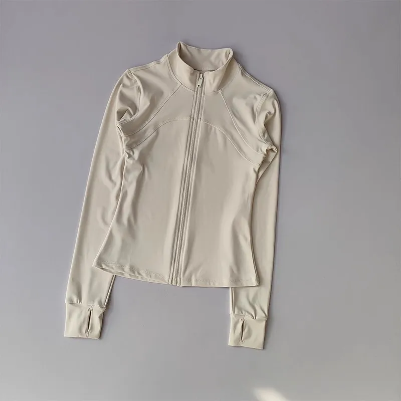 Women's Quick-Drying Long Sleeve Sports Jacket Running Training Fitness Top Gym Workout Sweatshirt - Casual Sports Coat