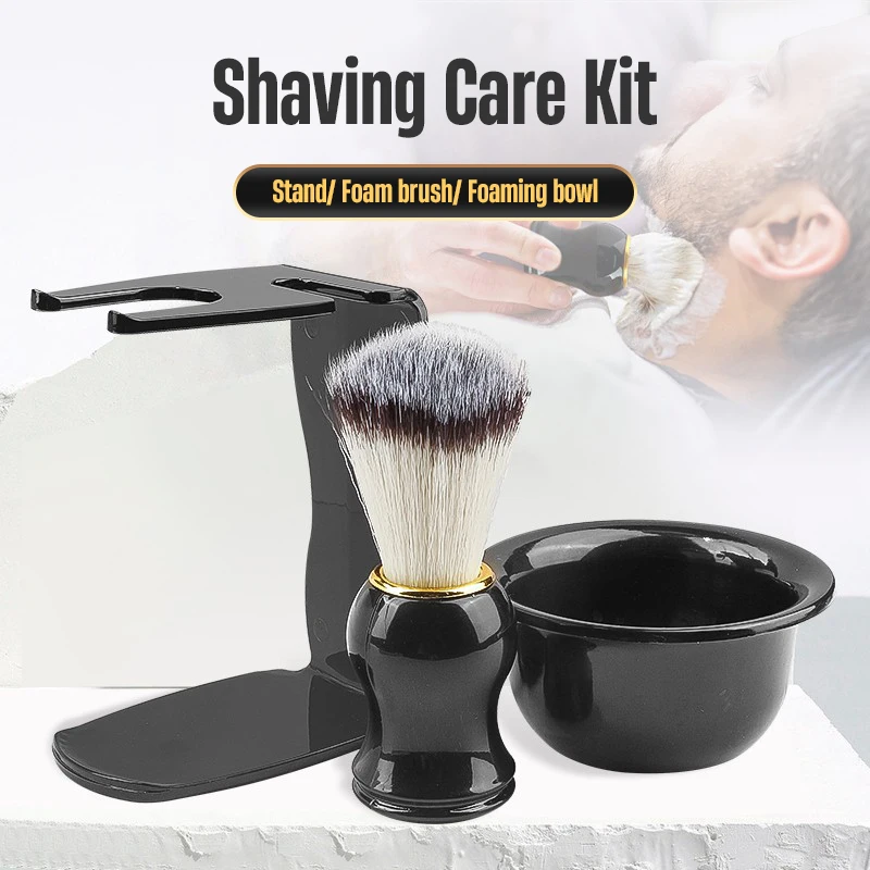 Professional Shaving Brush 1/2/3Pcs Set 3-in-1 Shave Kits, Shaving Bowl and Shaving Stand, Father's Day Men's Gift Kit