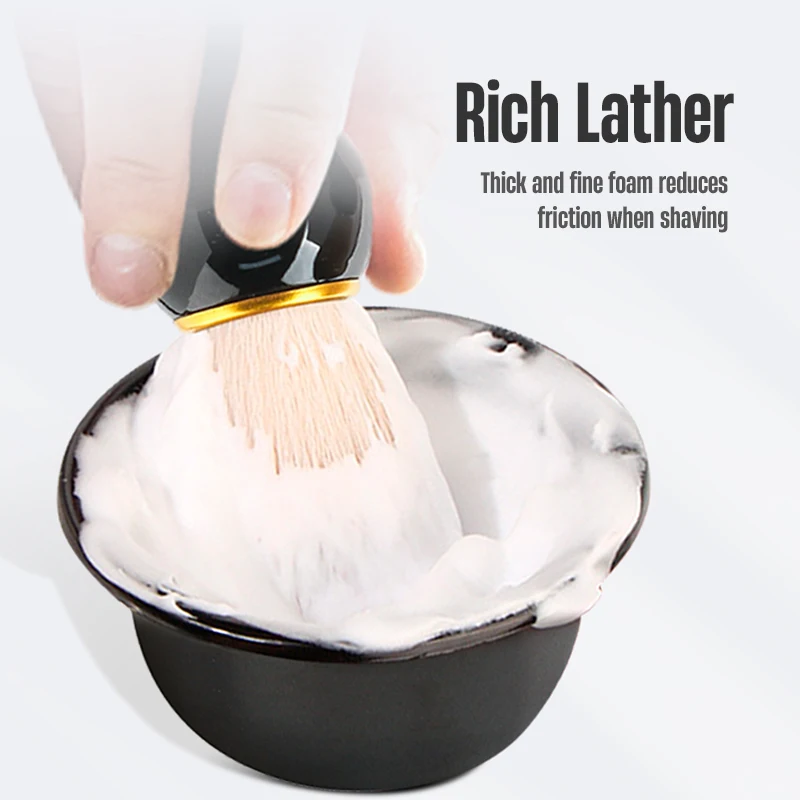 Professional Shaving Brush 1/2/3Pcs Set 3-in-1 Shave Kits, Shaving Bowl and Shaving Stand, Father's Day Men's Gift Kit