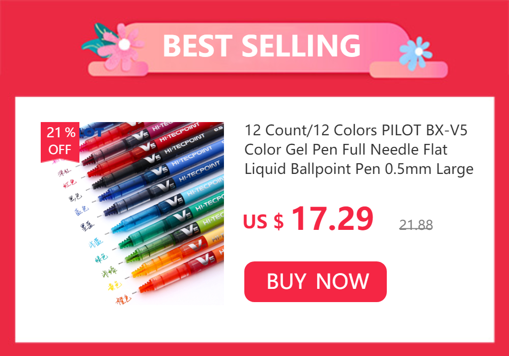 4/6/12 Japan Pilot BX-V5 Gel Pen Hi Tecpoint Straight Liquid Color Ink Cute Stationery 0.5mm Signature Pen School Supplies