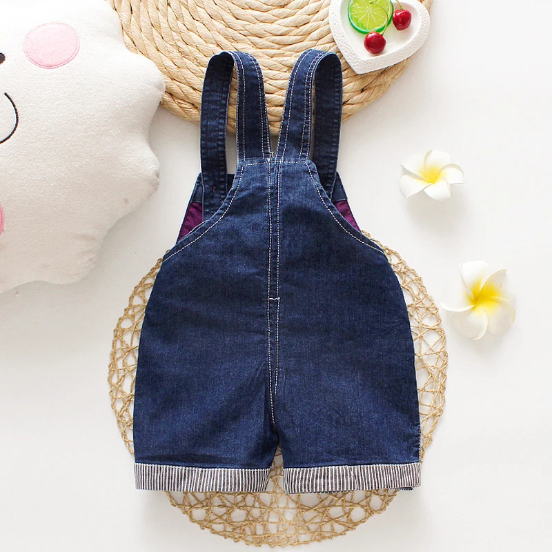 IENENS Summer Kids Baby Boys Jumper Pants Denim Clothing Shorts Jeans Overalls Toddler Infant Girl Playsuit Clothes Trousers