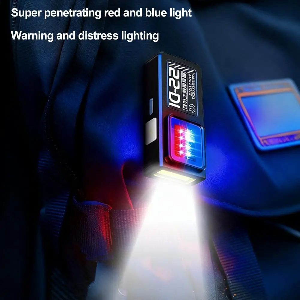 LED COB Flashlight Type C Rechargeable 550LM Portable Mini Torch Pocket Lantern Flood Work Light With Magnet For Emergency
