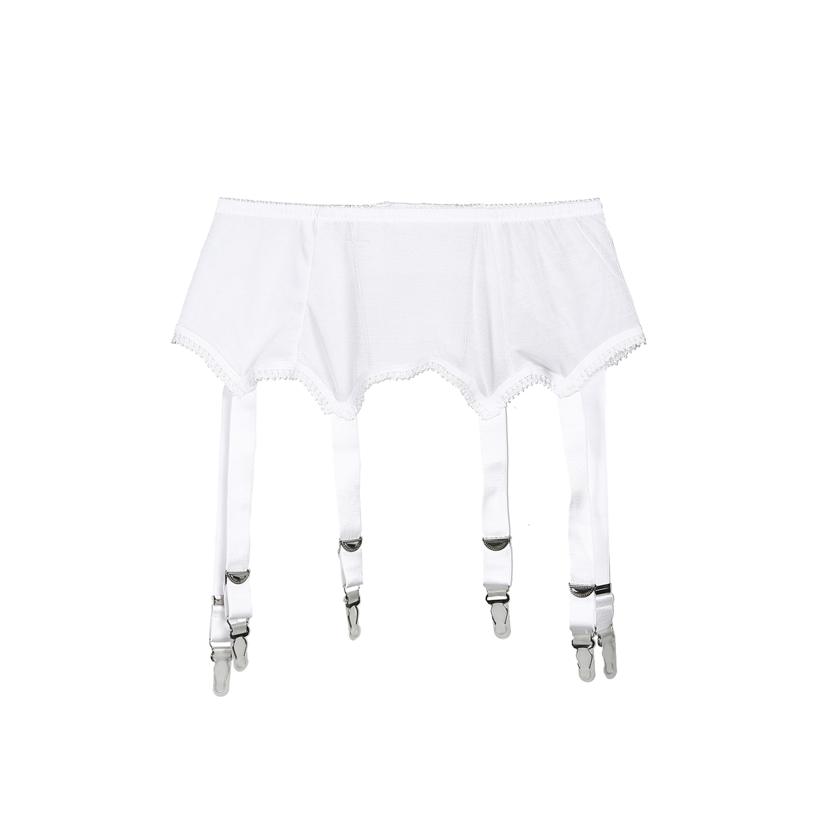 Hirigin Women Sexy Retro High Waist Elastic Mesh Garter Belt Suspender 6 Metal Buckles Erotic Sex Wear