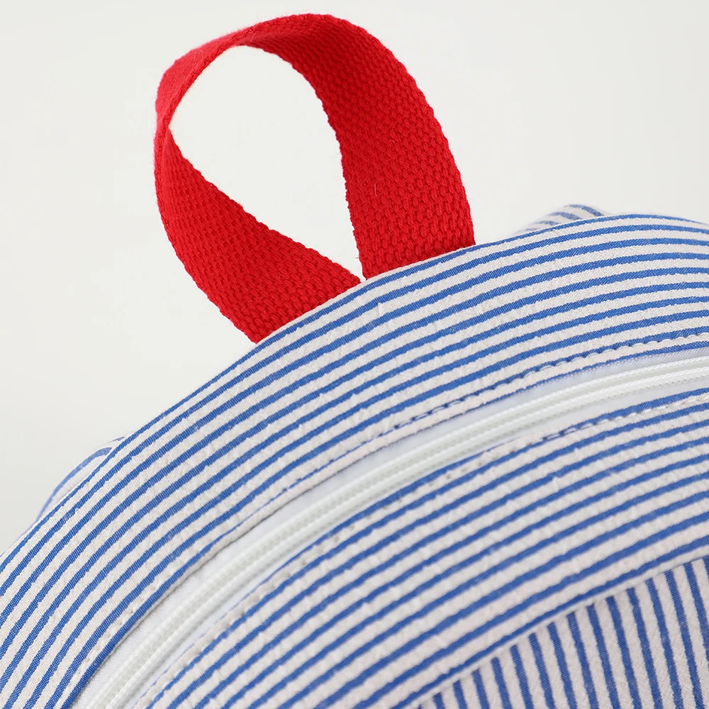 School Backpack Toddler Seersucker Cute Striped Backpack for Girls 12" for Preschool Kindergarten 15" for High School Teenagers