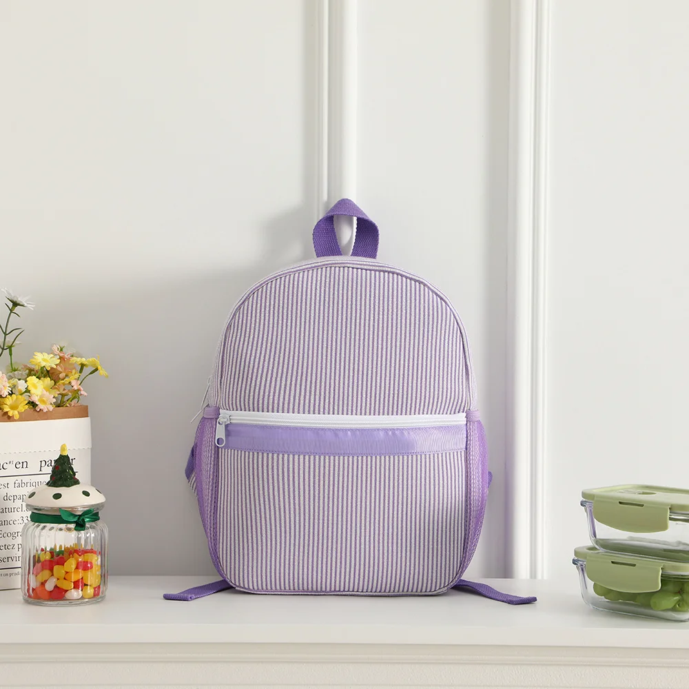 School Backpack Toddler Seersucker Cute Striped Backpack for Girls 12" for Preschool Kindergarten 15" for High School Teenagers