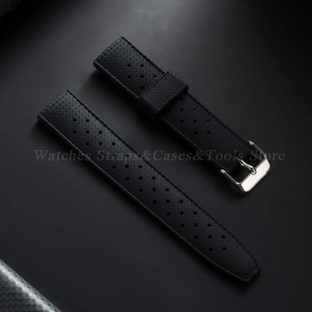 Premium Grade Tropic Silicone Watch Strap 20mm 22mm For Seiko For Oris For Omega Quick Release Diving Waterproof Rubber Bracelet