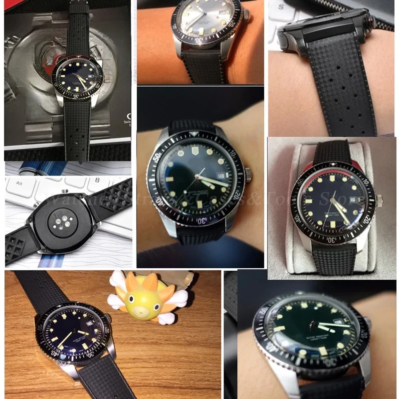 Premium Grade Tropic Silicone Watch Strap 20mm 22mm For Seiko For Oris For Omega Quick Release Diving Waterproof Rubber Bracelet