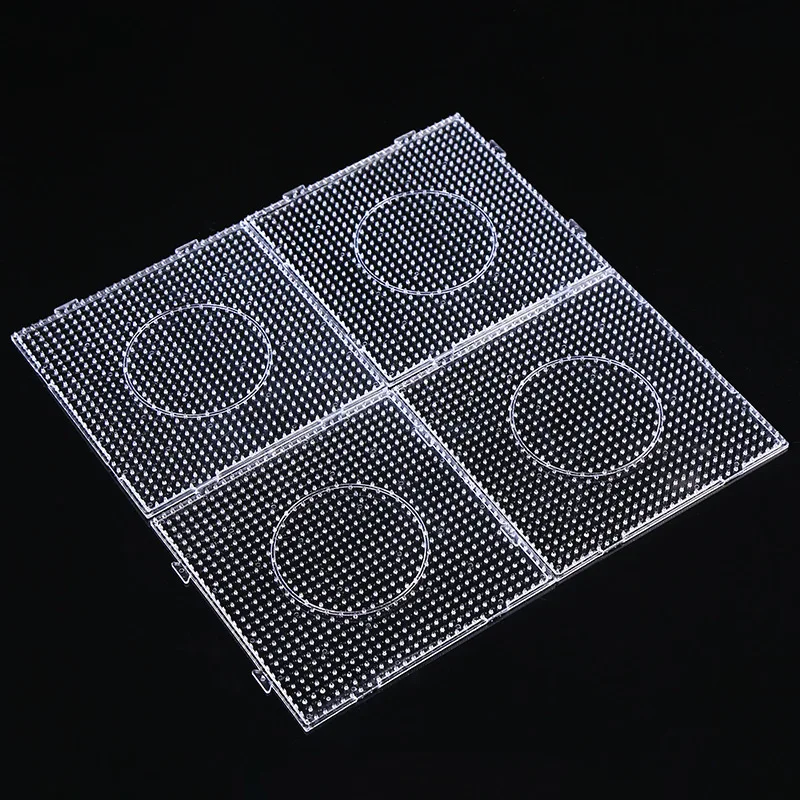 4PCS 2.6mm/5mm Fuse Beads Transparent Extra Large Square Pegboards Ironing Beads Boards DIY Material Template Melting Beads Pegb