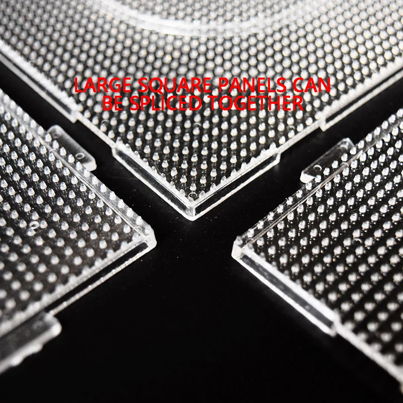 4PCS 2.6mm/5mm Fuse Beads Transparent Extra Large Square Pegboards Ironing Beads Boards DIY Material Template Melting Beads Pegb