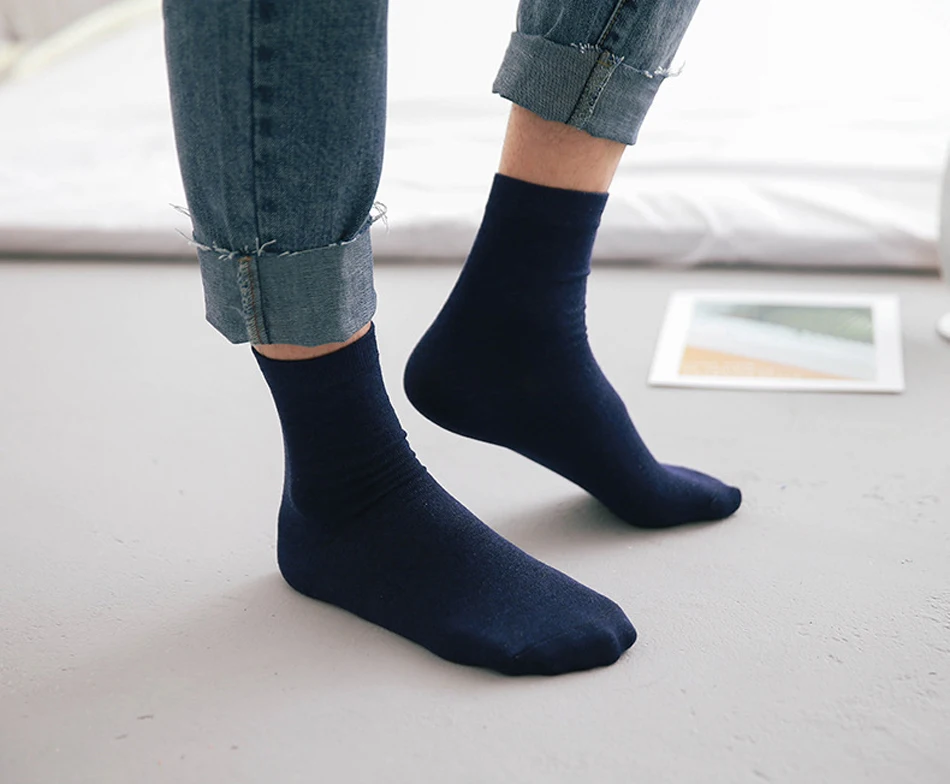 10 Pairs Men's Cotton Socks New Style Black Business Men Socks Soft Breathable Summer Winter for Male Socks Plus Size 38-47
