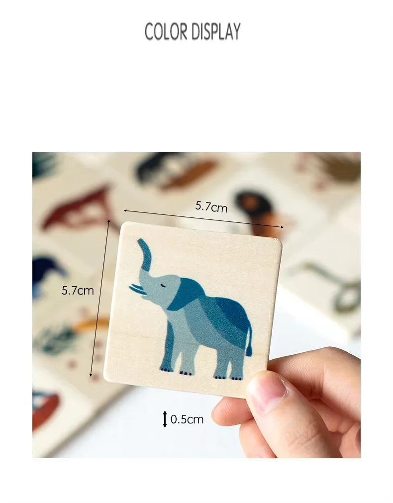32pcs Memory Matching Games Wooden Memory Game For Kids Educational Toys Find Different Games For Children Boys And Girls