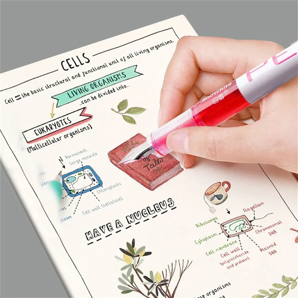 0.38mm Fountain Pen Writing Large Ink Office School Supplies 8 Colors Stationery Set Kawaii Gift Fashion EF Nib
