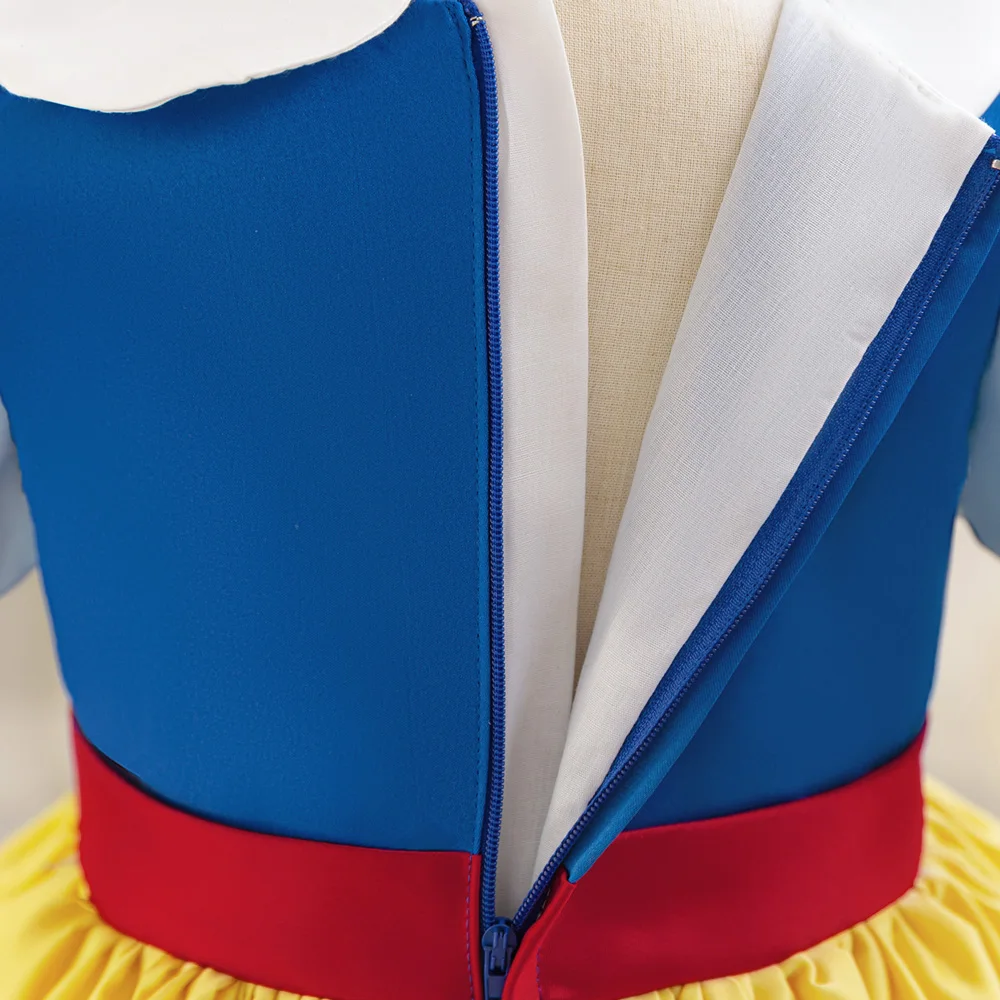 Girl Snow White Princess Dress Kids Frozen Yellow 2pcs Tutu Gown Girls 1st Birthday Party Dresses Children Fashion Sequin Wear
