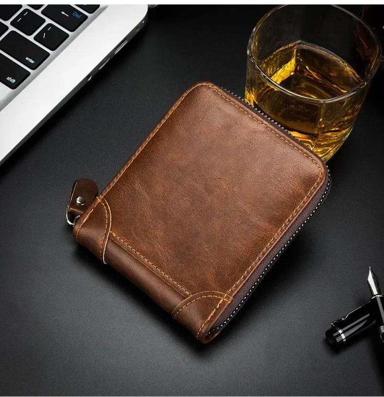 Unisex Wallet Retro Vintage Wallet European and American Horizontal Style PU Leather Multi Functional Coin Card Holder Wallets