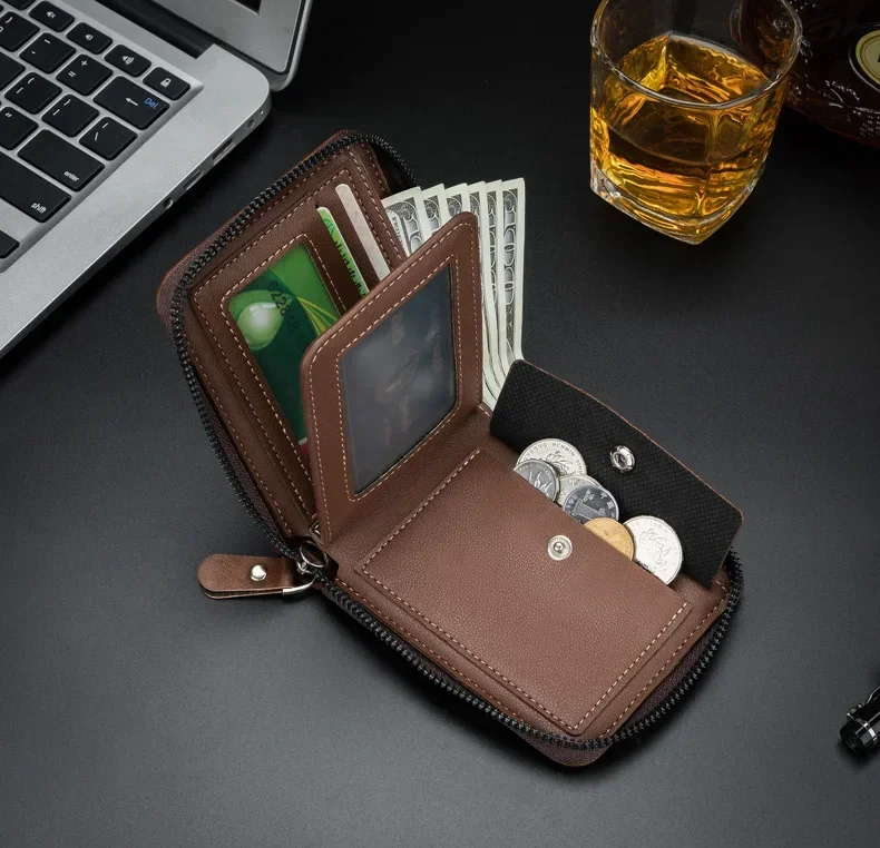 Unisex Wallet Retro Vintage Wallet European and American Horizontal Style PU Leather Multi Functional Coin Card Holder Wallets