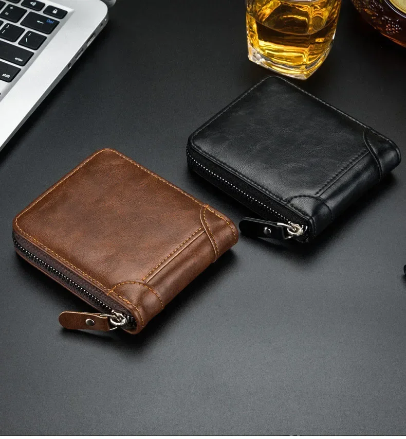Unisex Wallet Retro Vintage Wallet European and American Horizontal Style PU Leather Multi Functional Coin Card Holder Wallets