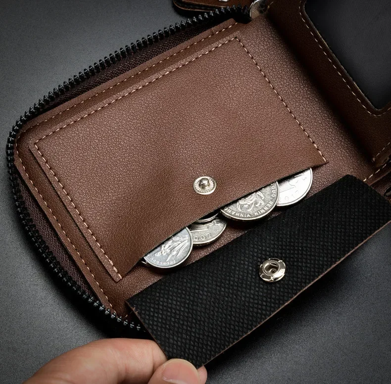 Unisex Wallet Retro Vintage Wallet European and American Horizontal Style PU Leather Multi Functional Coin Card Holder Wallets