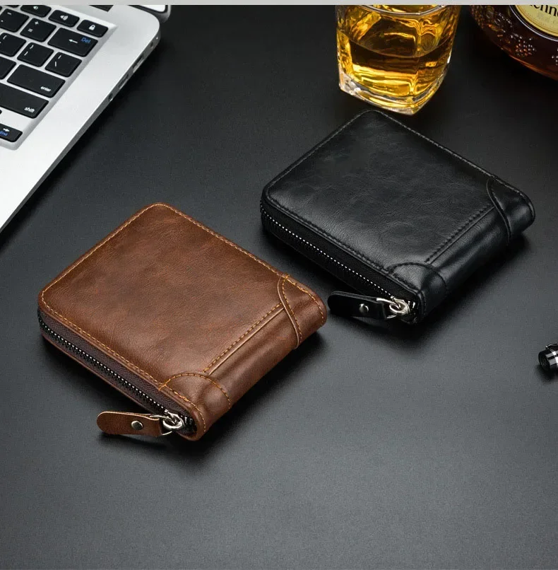Unisex Wallet Retro Vintage Wallet European and American Horizontal Style PU Leather Multi Functional Coin Card Holder Wallets