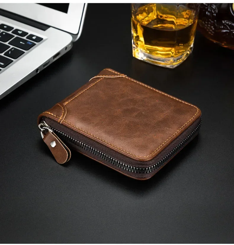 Unisex Wallet Retro Vintage Wallet European and American Horizontal Style PU Leather Multi Functional Coin Card Holder Wallets